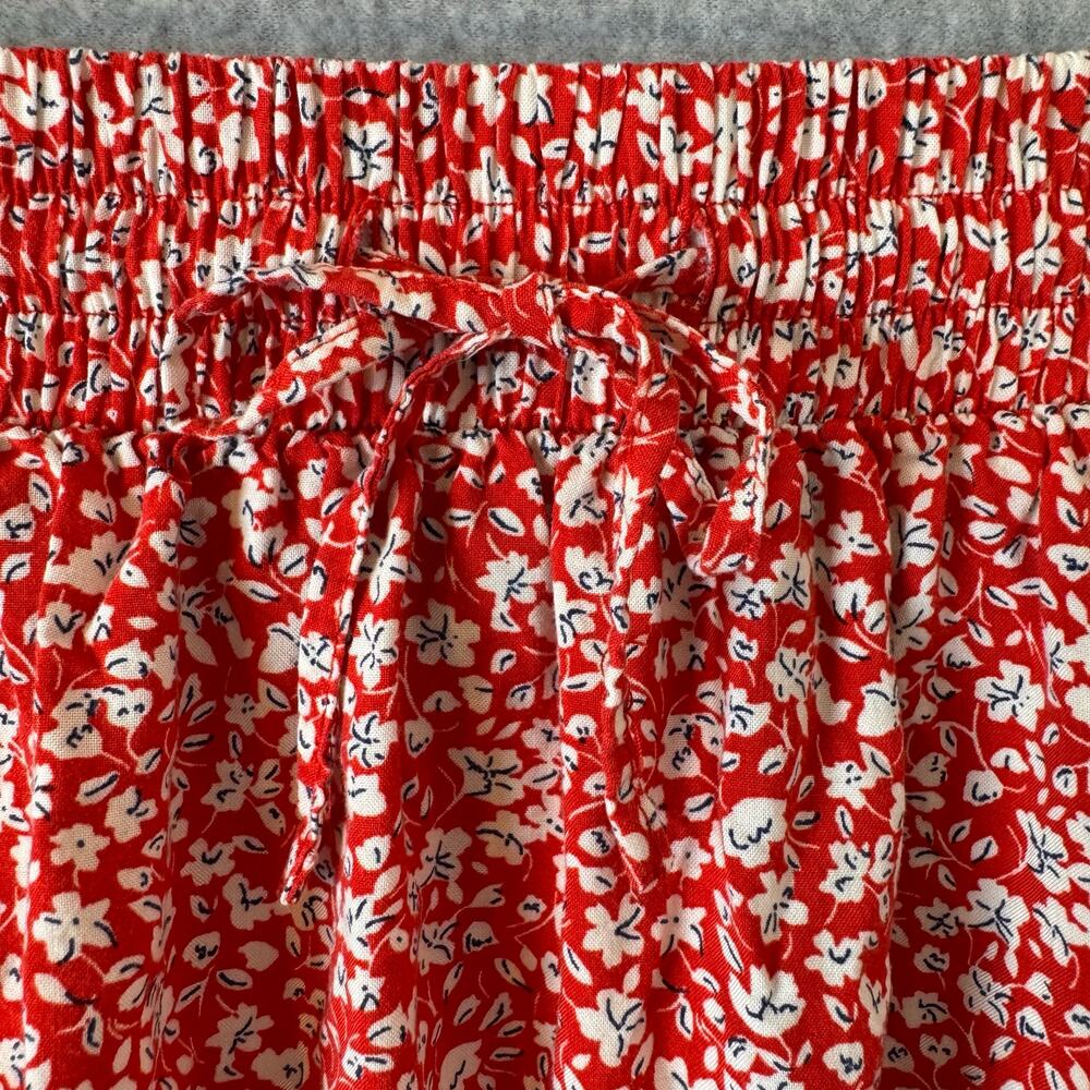 Torrid Maxi Skirt Women’s Size 3X Red Ditsy Floral Full Boho Pull On Feminine - Picture 6 of 11